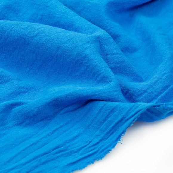 75 cm reste // Tissu en lin - stone washed "Piedra" (bleu ciel)