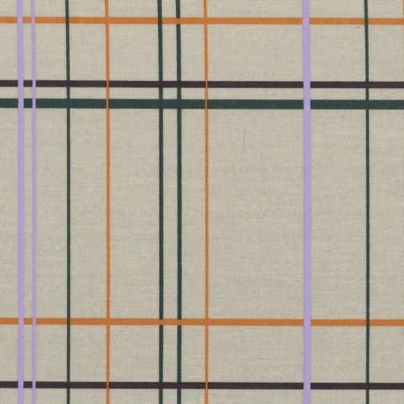 AU Maison Baumwolle "Checker-Orange" (sand-orange/braun/bonbonrosa/grün)