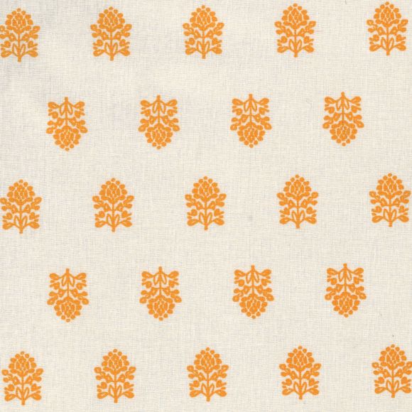 AU Maison Toile cirée "Leela-Orange" (blanc cassé-orange)