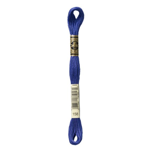 DMC Fil à broder "Mouliné Spécial®" écheveau de 8 m - à 6 brins (158/bleu)