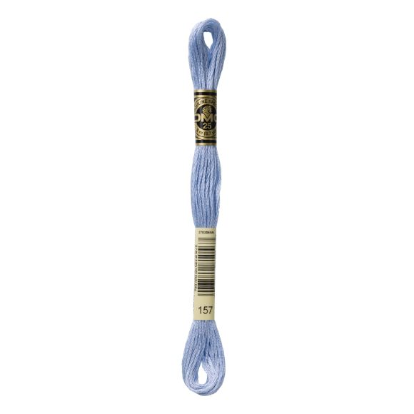 DMC Fil à broder "Mouliné Spécial®" écheveau de 8 m - à 6 brins (157/bleu)