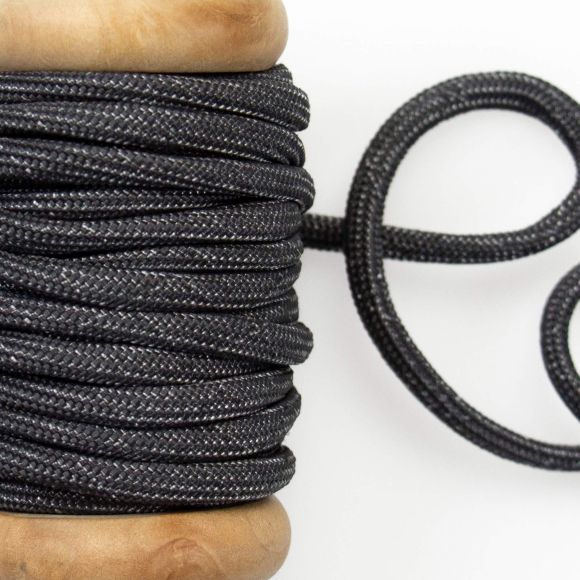 Paracord "Fusion - anthracite" - Ø 4 mm am Meter (dunkelgrau/weiss)