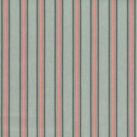 AU Maison Wachstuch "Strokes-Verte" (pastellgrün-altrosa/dunkelgrau)