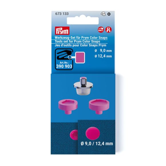 PRYM Vario jeu d’outils pour color snaps Ø 9/12.4 mm (pink) 673133