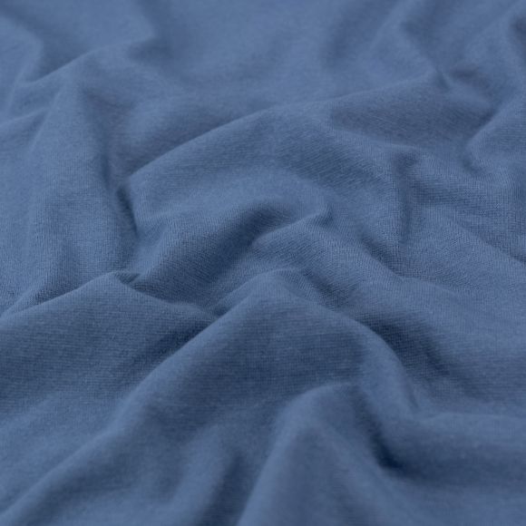 Bio-Bündchenstoff glatt "Ben" - Schlauch (jeansblau)