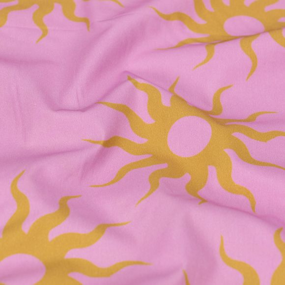 Popeline Baumwolle "Sarah Sun/Sonne" (rosa-curry)