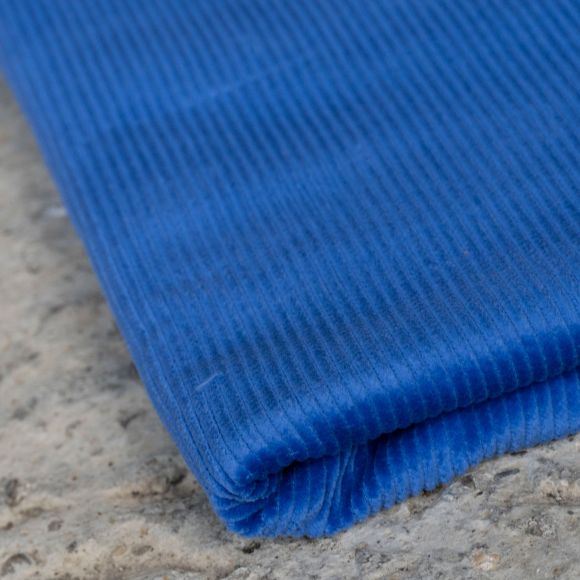 Velours côtelé à grosses côtes - coton "Deluxe Cord" (bleu)