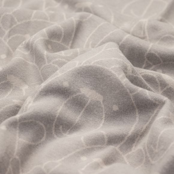Maille de coton - jacquard "Xaver/ours" (gris clair-écru) de SWAFING