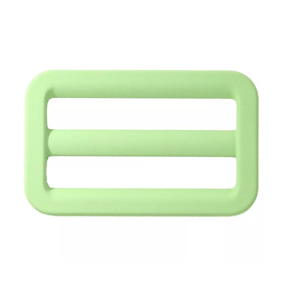 Boucle de réglage/boucle coulissante en métal - revêtement mat “Fashion” 25 mm (vert pastel)