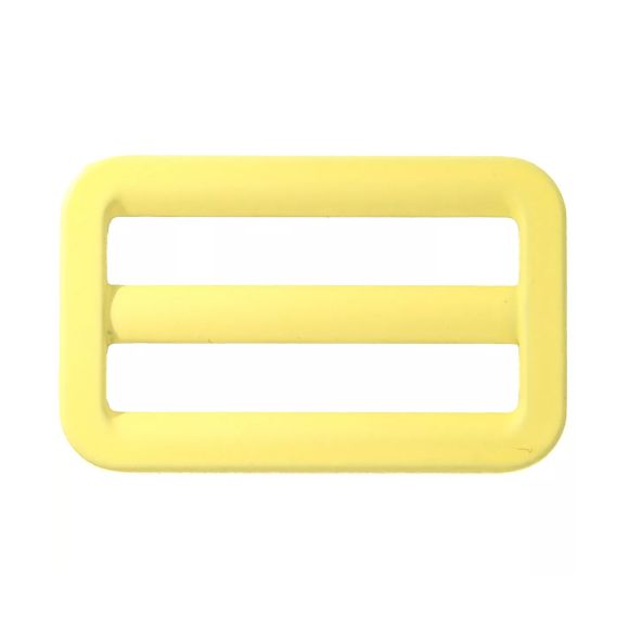 Stegschnalle/Leiterschnalle Metall - matt beschichtet "Fashion" 25 mm (gelb)