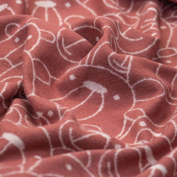 Maille de coton - jacquard "Xaver/ours" (rouille-écru) de SWAFING