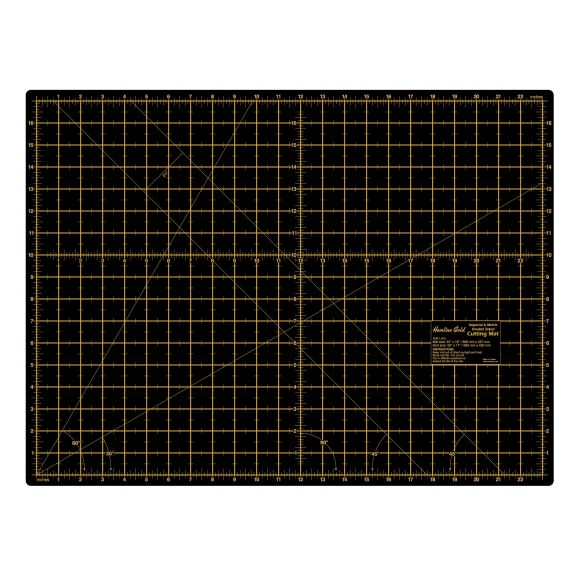 Fond de découpe 45 x 60 cm (noir/doré) de Hemline Gold