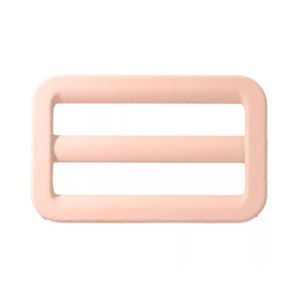 Boucle de réglage/boucle coulissante en métal - revêtement mat “Fashion” 25 mm (rose pastel)