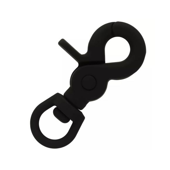 Clip-Wirbelkarabiner Metall - matt beschichtet "Fashion" 60 mm (schwarz)