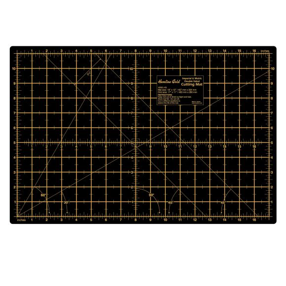 Schneidematte - selbstheilend A3 30 x 45 cm (schwarz/gold) von Hemline Gold