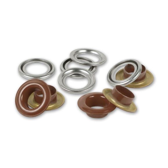 PRYM Oeillets - Ø 8 mm - lot de 32 (brun foncé) 542530
