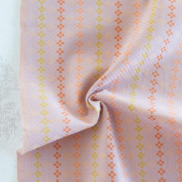 Baumwolle "Lucky Loom/Mosaic - Sweet" (hellrosa-lila/lachs/curry) von Fableism