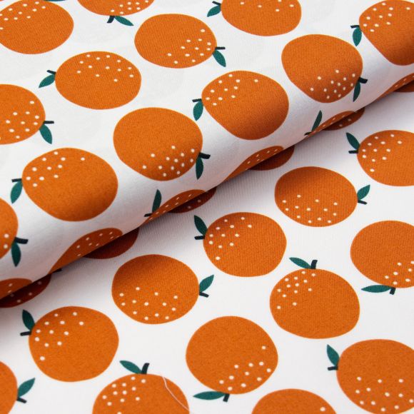 Bio-Baumwolle "Easy Weekend/Unpeeled" (zartrosa-orange/grün) von Cloud9 Fabrics