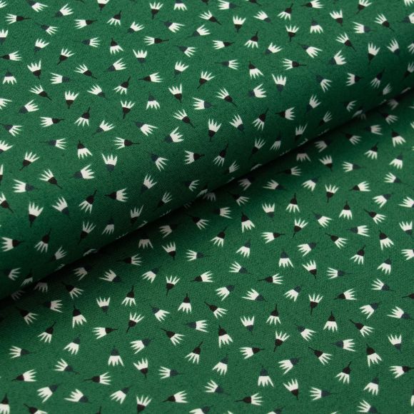 Coton bio "Easy Weekend/Sprouts" (vert foncé-menthe/rose) de Cloud9 Fabrics