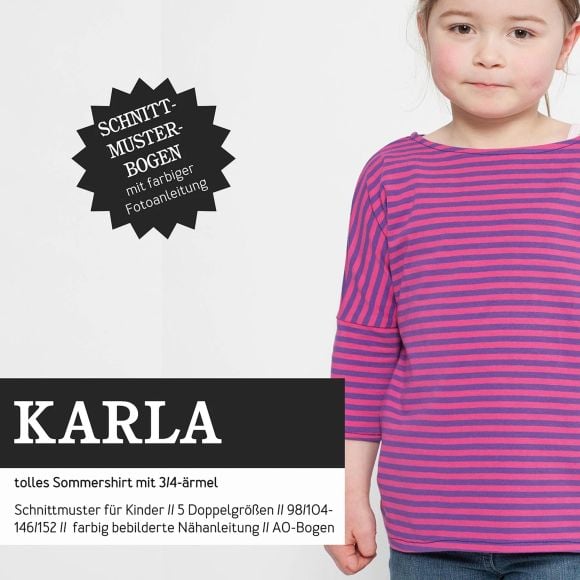 Patron - enfants shirt "Karla" (t. 98-152) de STUDIO SCHNITTREIF (en allemand)