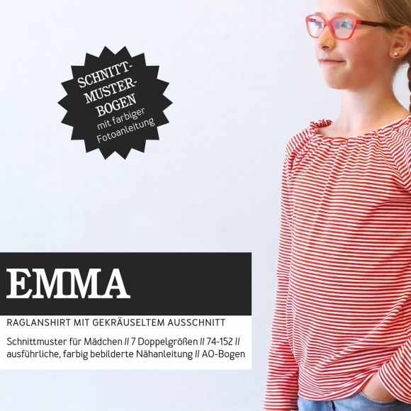 Patron - enfants shirt "Emma" (t. 74-152) de STUDIO SCHNITTREIF (en allemand)