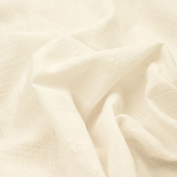 Tissu en coton - lavé "Flammé - Natural " (non blanchi)