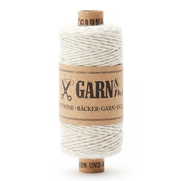 Ficelle Bakers Twine "Metallic" (argenté-blanc naturel)