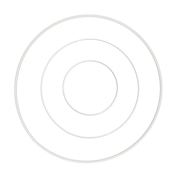 Anneau en métal 20/30 cm (blanc) de RICO DESIGN