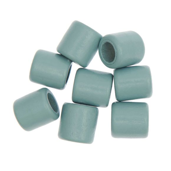 Perles en bois “Macramé” 17 x 17 mm - 8 pièces (turquoise) de RICO DESIGN
