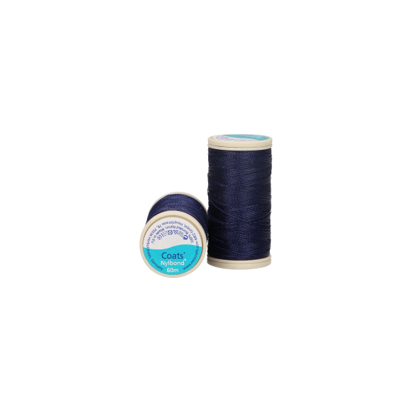 Fil à coudre "Nylbond" - bobine à 60 m (09068/bleu foncé) de COATS