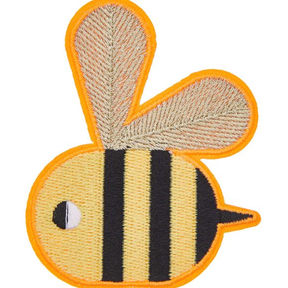 Patch zum Aufbügeln "Biene" (gelb/schwarz) von RICO DESIGN