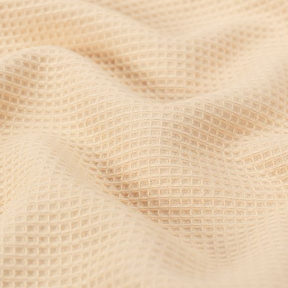 Waffelpiqué/Frottee Baumwolle "Mare" (blassgelb)