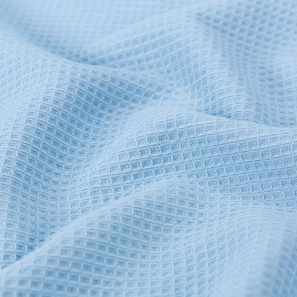 Waffelpiqué/Frottee Baumwolle "Mare" (hellblau)