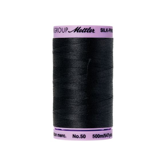 Mettler Näh- & Quiltgarn "Silk-Finish Cotton 50" Spule à 500 m (4000/schwarz)