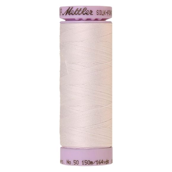 Mettler - fil à coudre et à quilter "Silk - Finish Cotton 50", bobine de 150 m (2000/blanc)