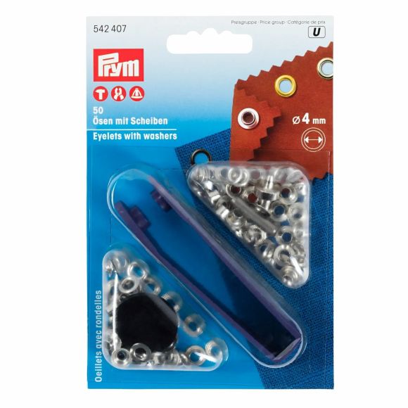 Œillets PRYM - Ø 4 mm 50 pièces (argenté) 542407