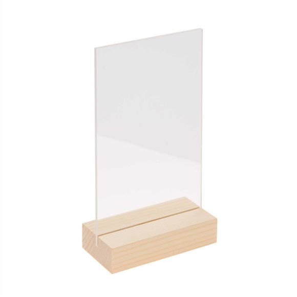 Présentoir en bois avec double vitre acrylique 13x18 cm (nature/transparent) de RICO DESIGN