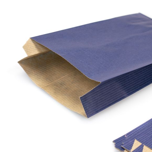 Papierbeutel Kraftpapier "Colorido" 120x90x45 mm, 12 Stück (dunkelblau)