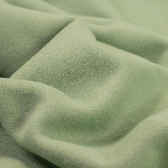 Tissu polaire en coton bio "uni" (menthe pastel)