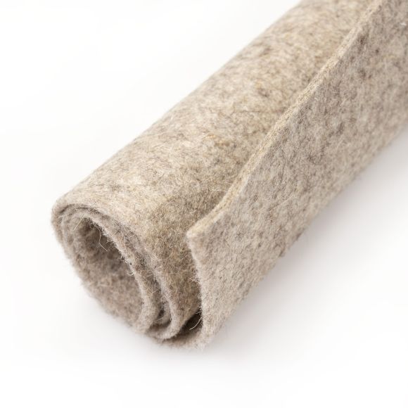 Feutre de laine "Chiné" 3 mm - plaque de 50 x 45 cm (beige chiné)