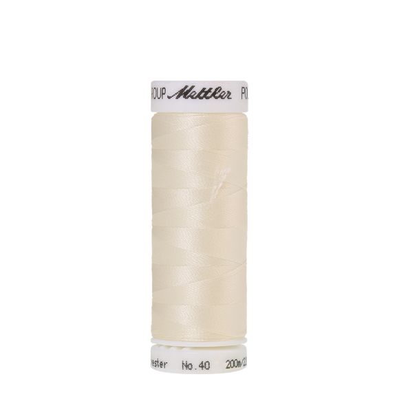 Mettler Quilt- & Stickgarn - glänzend "Poly Sheen" Spule à 200 m (0101/eggshell)