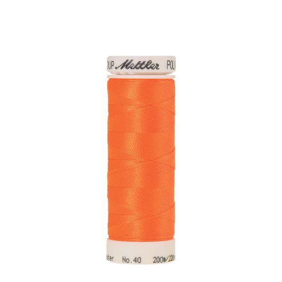 Mettler Fil à broder et à quilter brillant "Poly Sheen" - bobine de 200 m (1106/orange)