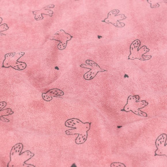 Strickfrottee Baumwolle "Möwe" (altrosa)