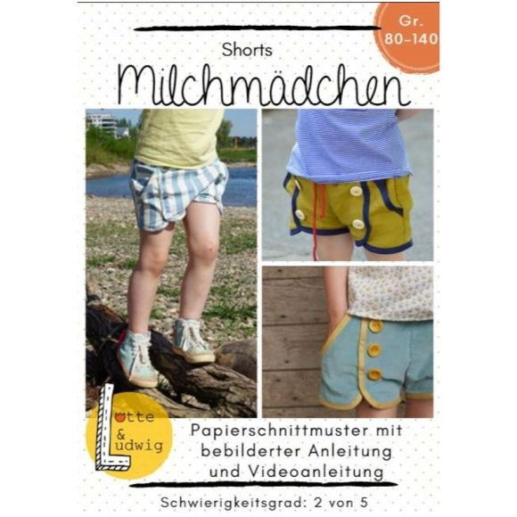 Patron - Short pour enfants "Milchmädchen" (80-140) de Lotte & Ludwig (en allemand)