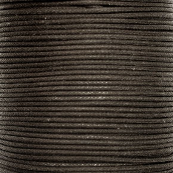 Cordon coton - ciré Ø 1.5 mm, unité de 1 m (brun foncé)