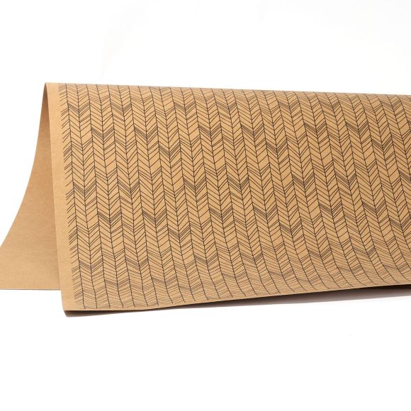 SnapPap "Chevron" - Bogen à 50 x 75 cm (hellbraun/schwarz)