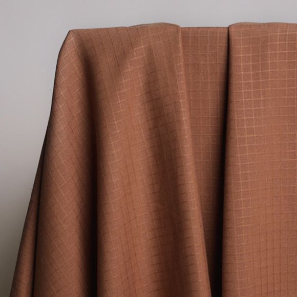 Viscose/lin "Little Tile - pecan pie" (noisette) de ATELIER BRUNETTE