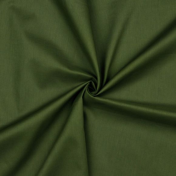 Voile de coton bio "uni - Raito" (olive)