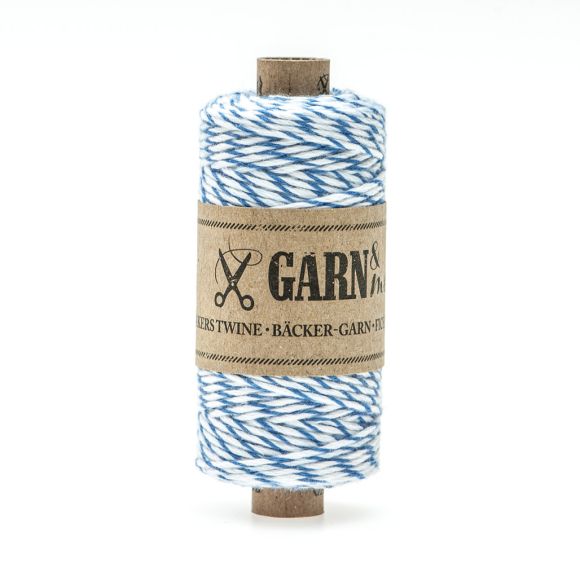 Ficelle Bakers Twine "Mix" (bleu régate - blanc)