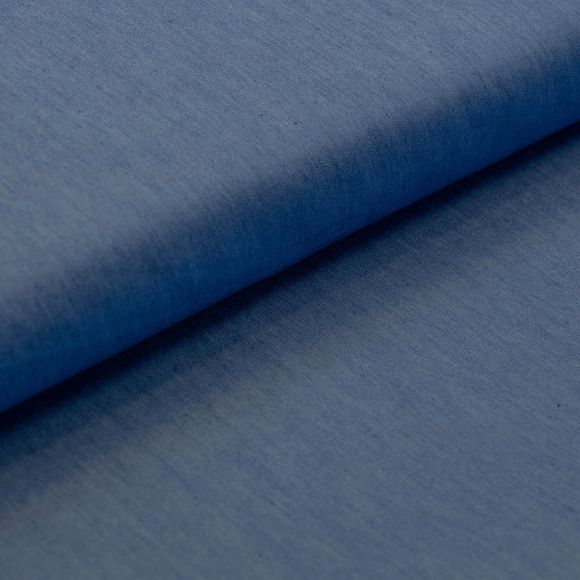 Tissu jean - chambray de coton "Denim Stretch"  (bleu jean clair)